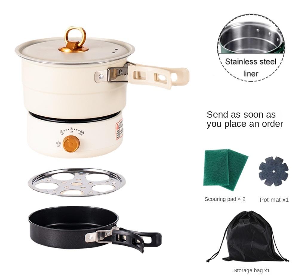 

110 В/220 В электрическая рисоварка портативная сплит-сковорода электрическая тушеная кастрюля дорожная тушеная пища пароварка домашняя мультиварка 1,6 л 220V