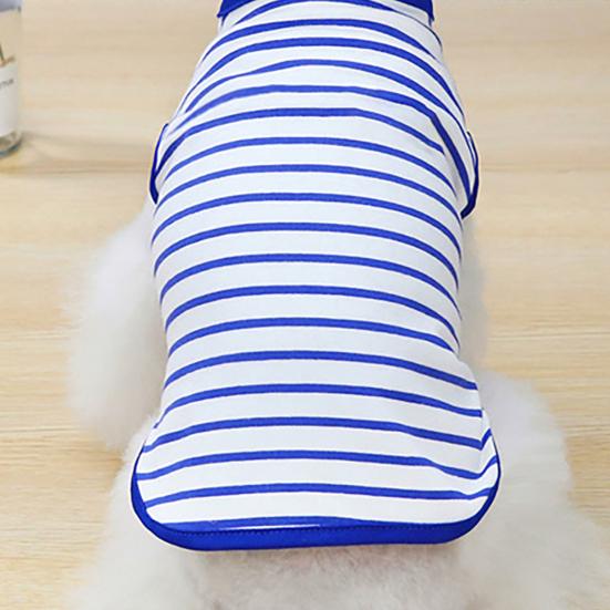 Dog Vest Stripe Design Two-legged Dog Cloth Sleeveless Soft Vest for Pet