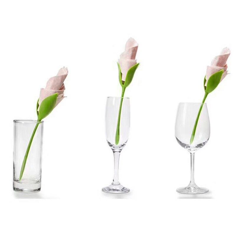 10Pc Floral Napkin Holders for Wedding Reception Floral Table Centerpiece Home Daily Dining Decoration