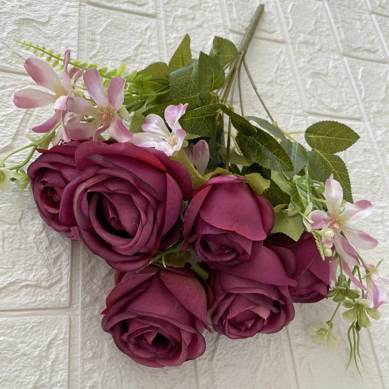Artificial Flower Wedding Decor With Diamond Accents For Photography And Home Styling