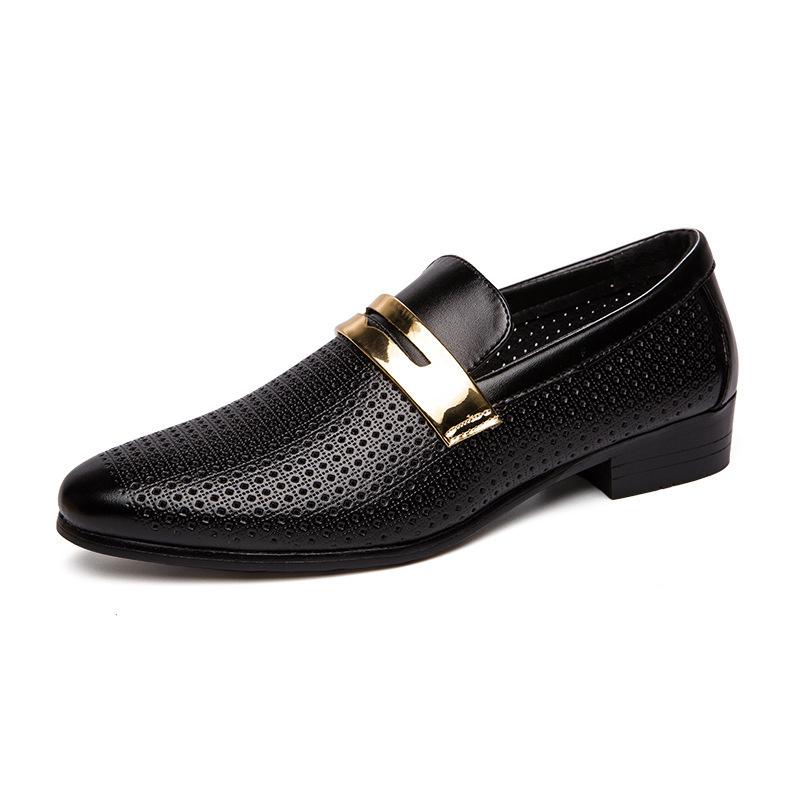 Men s Large Size British Style Breathable Business Casual Slip-on Leather Shoes 38