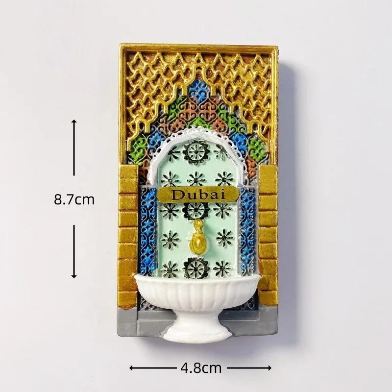Dubai Refrigerator Stickers The United Arab Emirates Travel Souvenirs Burj Al Arab Burj Khalifa Tower Fridge Magnets Gifts