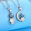 Moon Star Astronaut For Women Men Spaceman Couples Necklace Korean Style Choker Fashion Jewelry