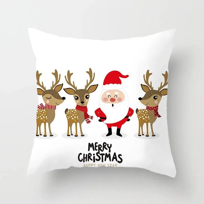 Christmas Themed Pillowcases Car Ornaments Office Santa Claus Living Room Sofa Home Pillowcases
