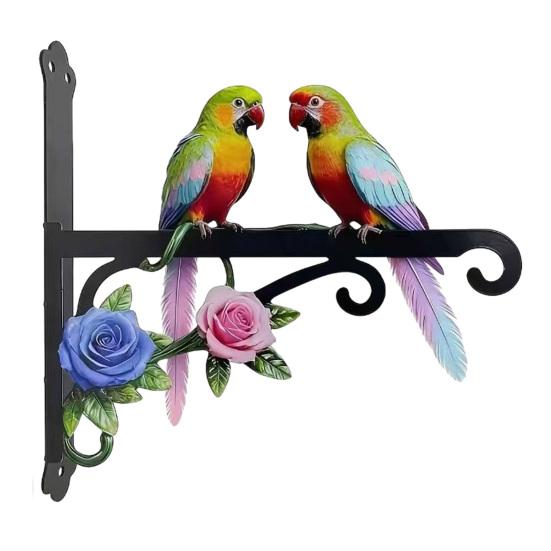 Nym Metalen Plantenhanger Wandhaak Heavy Duty Hangmand Beugel Decoratieve Papegaai Kat Bloem Vlinder Wandhanger voor Plantenbak F