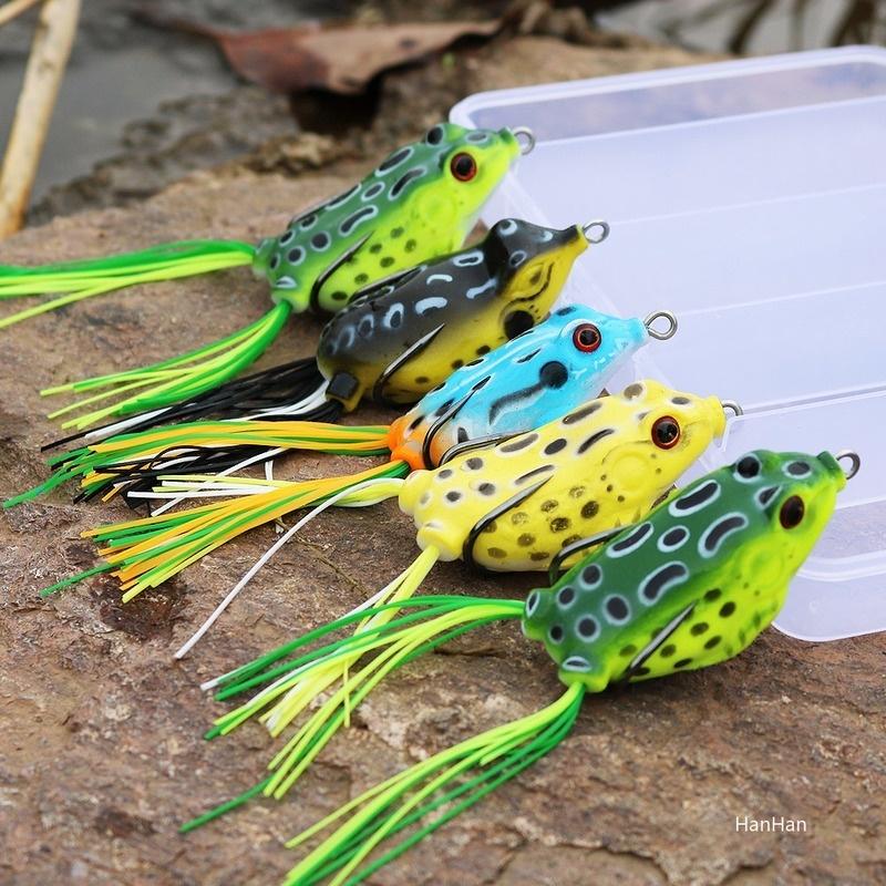 Artificial Bass Fishing Lures Frog Crankbait Bass Soft Swimbait Lures Wit Fishing Hooks Fishing Bait