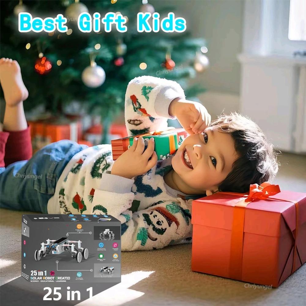 Kit Robot Solare 25 in 1 Giocattoli per Bambini Ragazzi Giocattolo Educativo Fai da Te STEM Esperimento Scientifico Gadget Kit Elettrici di Robotica Regali