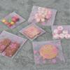 100pcs Pink Transparent Cherry Blossoms Mini Self Adhesive Scrub Opp Bags DIY