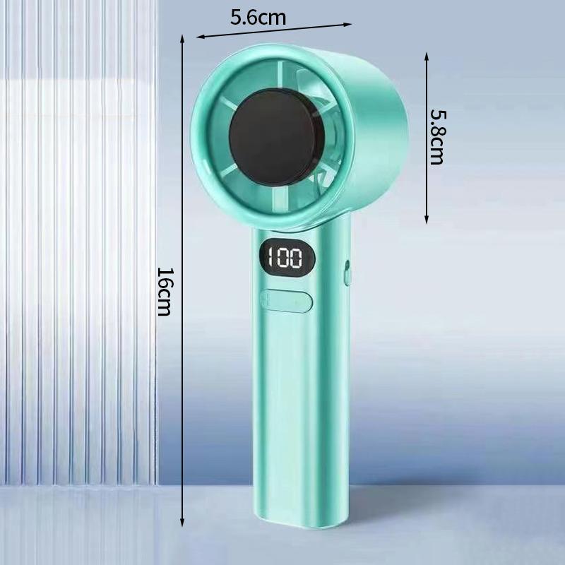 120 Wind Speeds Portable Handheld Turbo Fan with Led Display USB Rechargeable Electric Eyelash Fan Adjustable Mini Personal Fan
