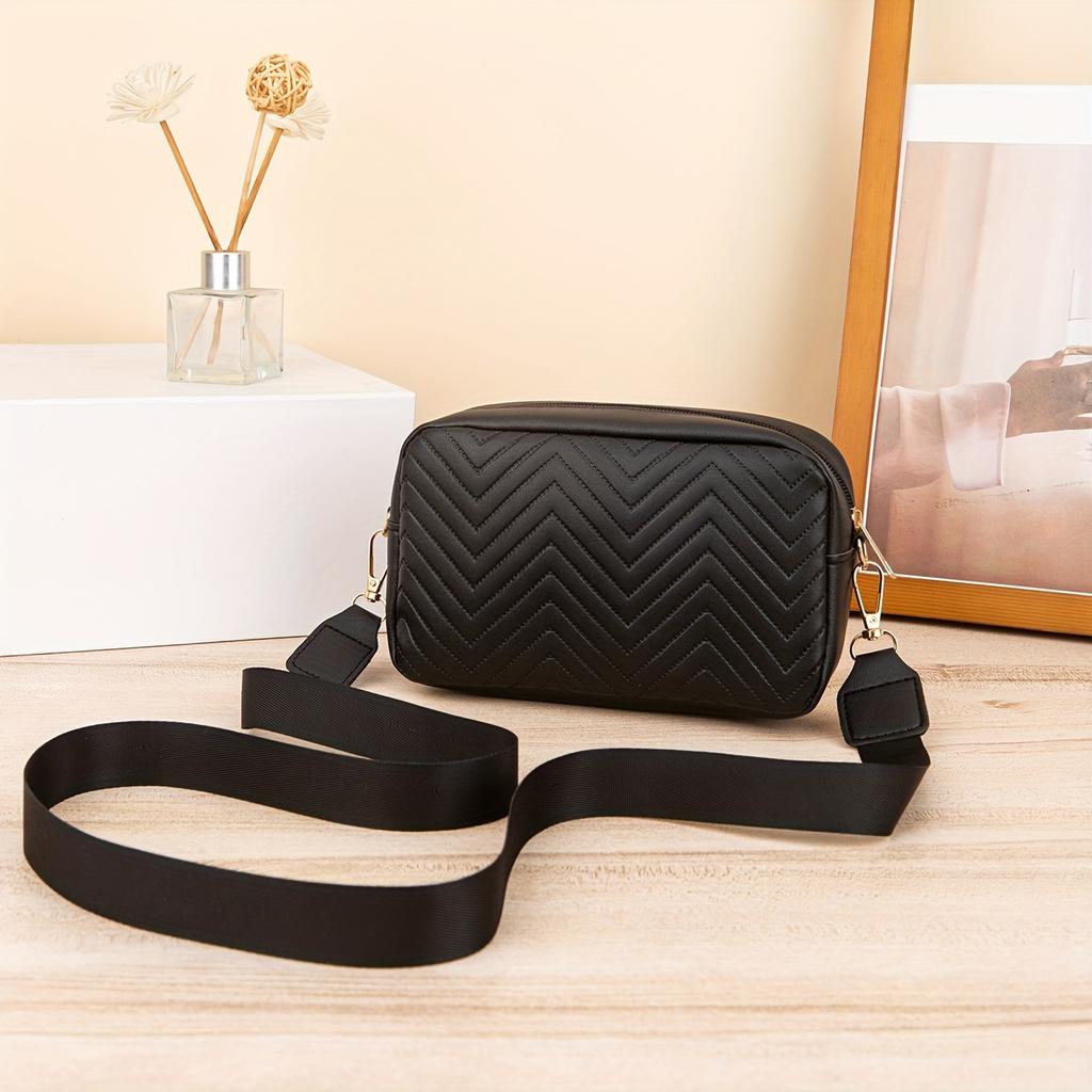 Mini Fashi gesteppte Crossbody-Tasche, Trendige PU-Umhängetasche, Damen-Freizeit-Handtasche & Münzbörse