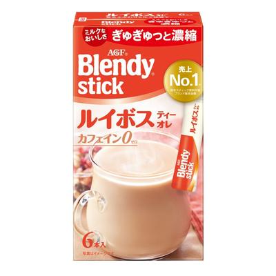 AGF Blendy Stick Rooibos Tea Coffee, 6 Sticks X 6 Boxes [DecafCaffeine-free]