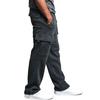 Mens Fleece Joggers Pants Cargo Combat Tracksuit Bottoms Casual Loose Trousers