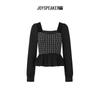 JOY SPEAKER 2025 Autumn Elegant Square Neck Long Sleeve Shirt