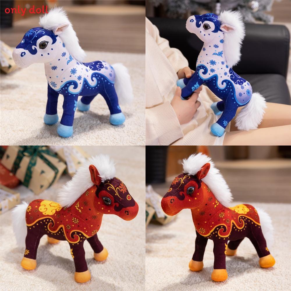 Cute Ethnic Style Pony Plush Toy Doll For Kids Birthday Gift