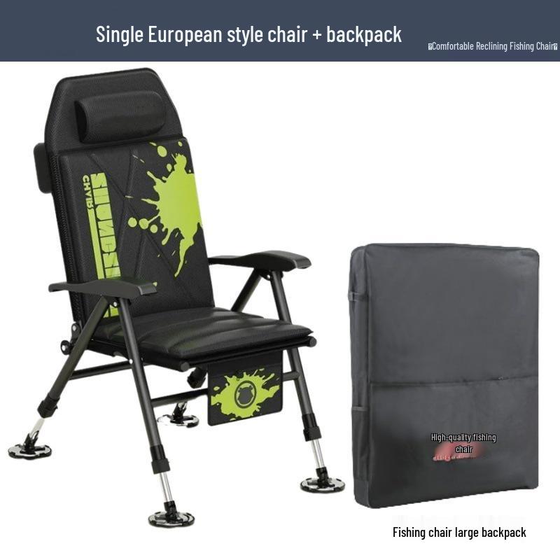 New European-Style Folding Reclining Multi-functional All-Terrain Metal Fishing Chair
