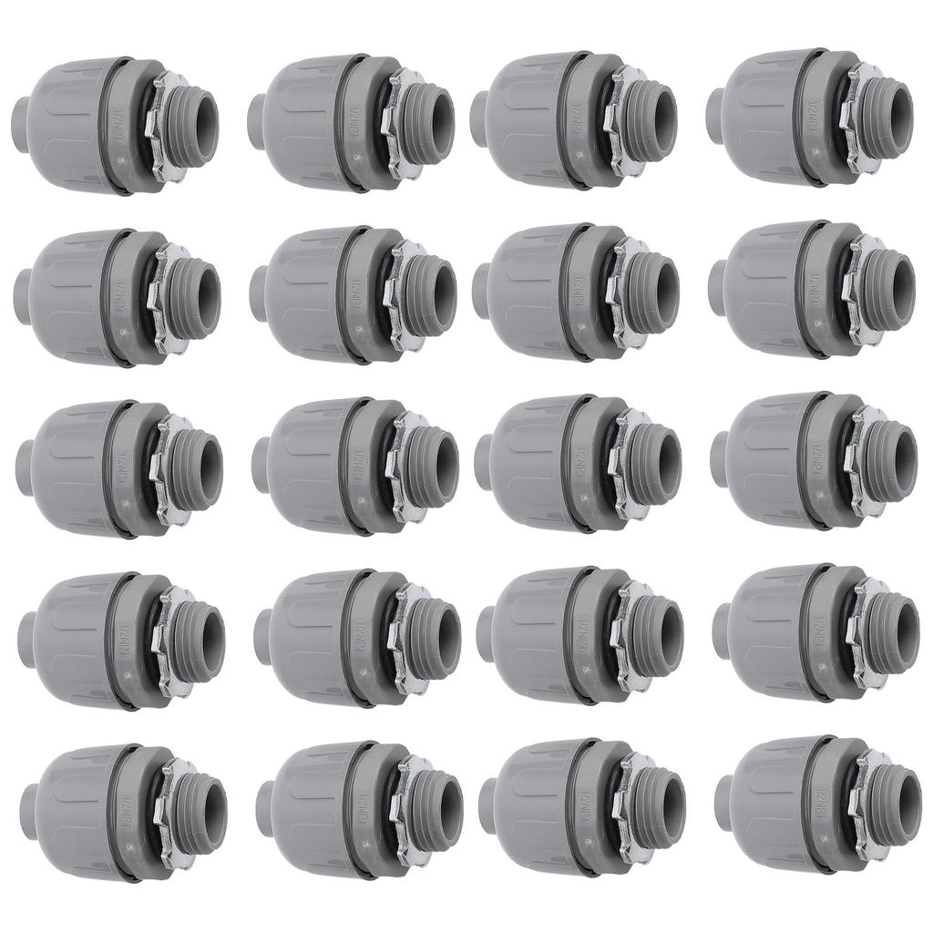 20 st Vattentäta rörkopplingar 1 2 tum NPT Nylon 6 Icke-metalliska rörfittings