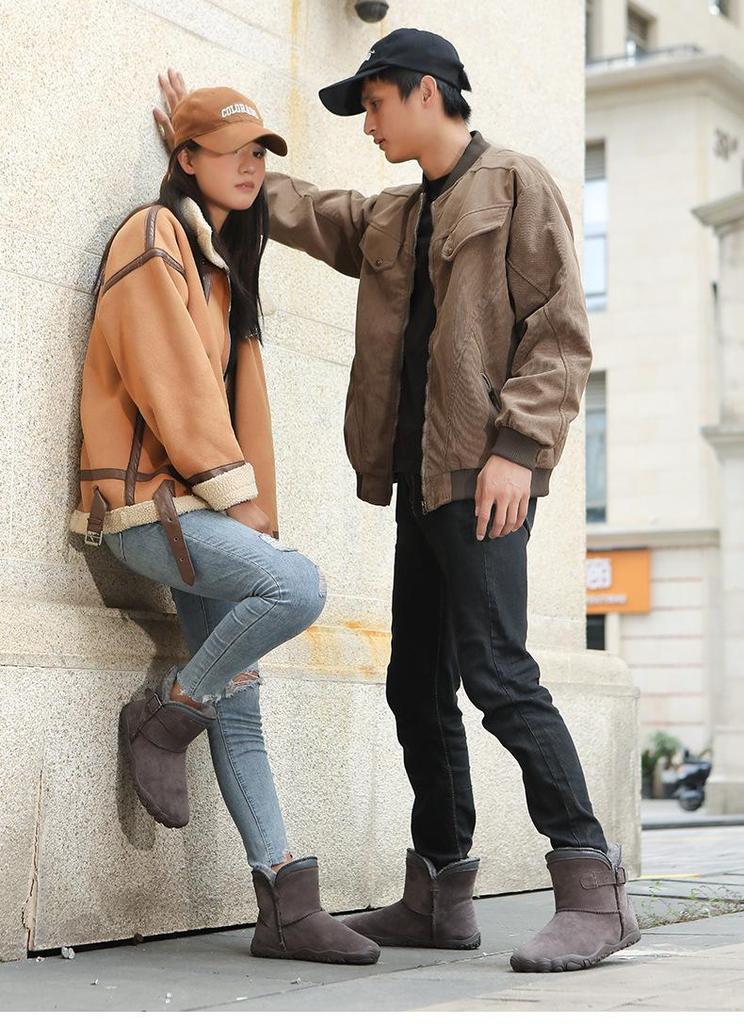 Unisex Fünf-Finger Baumwoll-Winterstiefel 2026 - Samtgefüttert, Warm, Abriebfest, Verdickte Schneestiefel