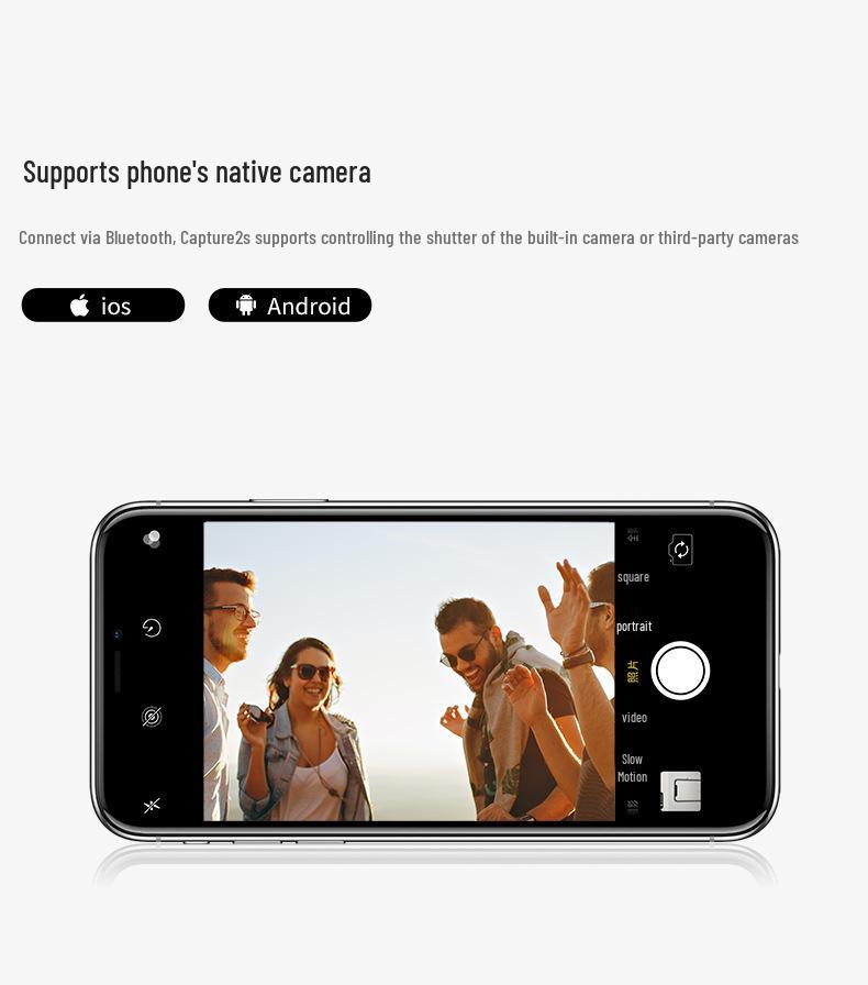 Capture2s Three-Axis Handheld Gimbal Stabilizer with Face Tracking for Douyin Live