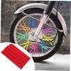 BUGUUYO Bike Accessories 36pcs Spoke Bushing Spoke Cover Spoke Rim Cover Spoke Coat Motorcycle Spoke Skin Plastic Wheel Accessories
