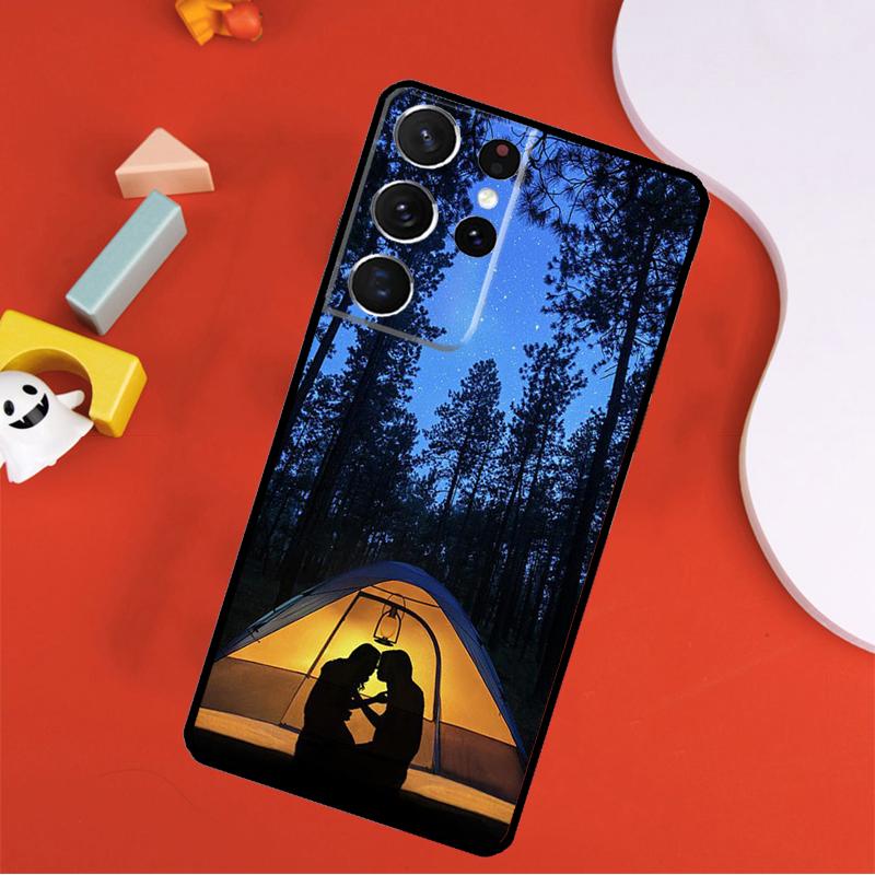 Camping Nature Phone Case For Samsung Galaxy S25 Ultra S24 Ultra S9 S10 S20 S21 S22 S23 Plus S24 FE Cover
