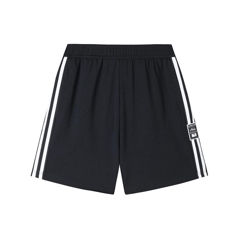 Anta Training Series Color Block Mid-Rise Straight Casual Shorts Women Shorts Black 162427315-3