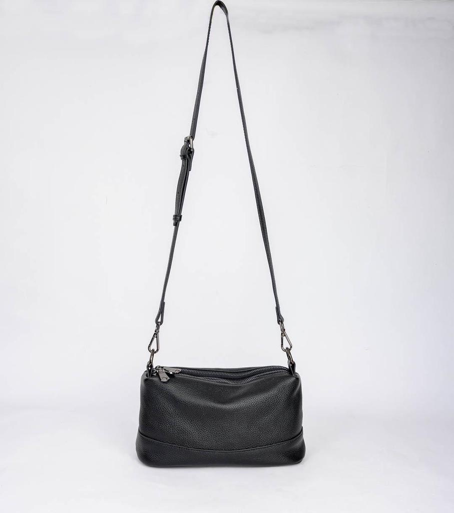 2025 Women's Genuine Leather Crossbody Bag, Multi-Layer Zipper, Large Capacity Cowhide Shoulder Bag for Moms