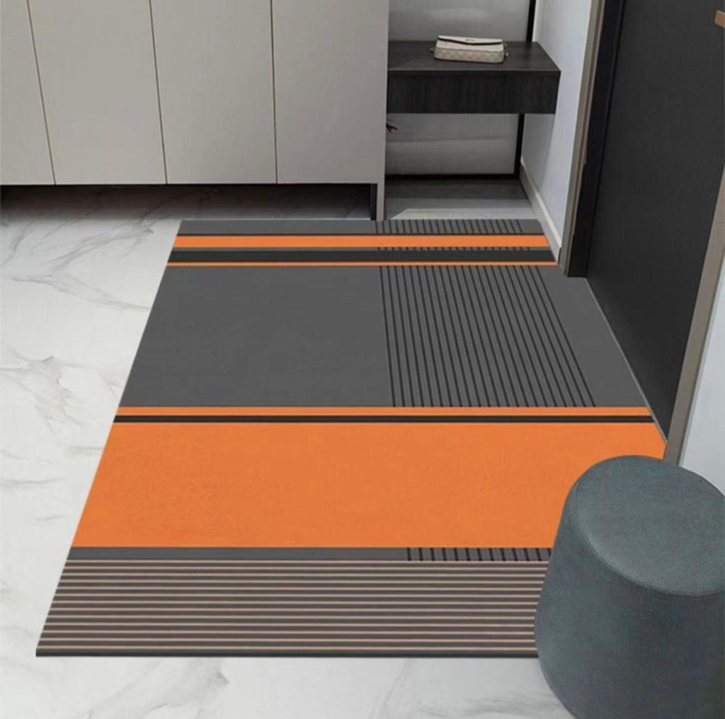 Light Luxury High Sense Entry Mat Door Mat Absorbent, Anti-slip and Wear-resistant Can Be Cleaned Bathroom Quick Dry Diatom Mud Mat