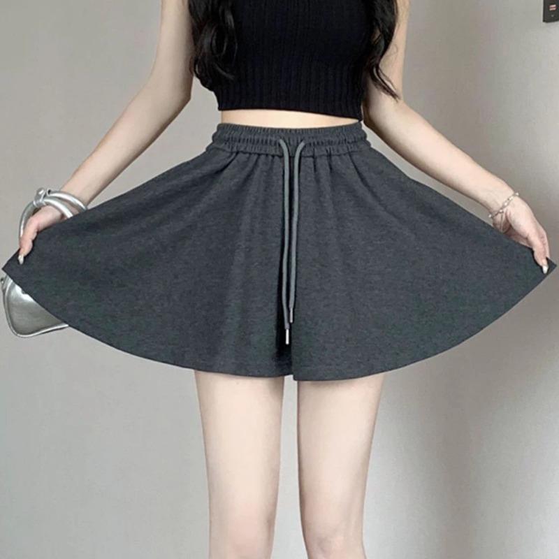Damen Sommer Lässig Puffshorts Elastischer Bund Locker Vielseitige Rockhose