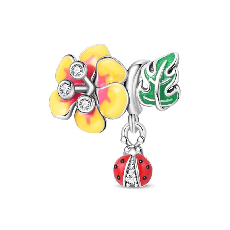 S925 Silver Enamel Charms, 2026 New Dainty Cute Fruit Fairy Tale Dreamy Jewelry With Sparkling Zircon, Dreamy Ideal Gift