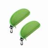 1/2pcPortable EVA Glasses Case with Carabiner Hook Colorful Sunglasses Hard Case Zipper Eyeglasses Protector Box Holder New 2025
