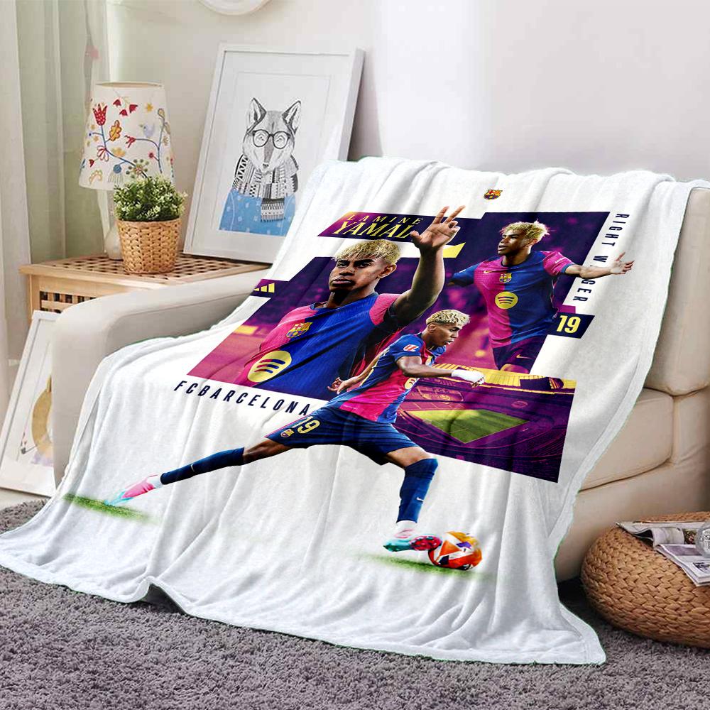 Yamal Fc Celebration Printed Flannel Breathable and Warm Blanket, a Stylish Home Gift, Suitable for Home, Office and Bedspread Use. 0710a11