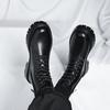 Fashion Black men's boots Classic Thick Bottom High Top Style Outdoor leisure daily party Adult motorcycle quality shoes Plus Size 38-48
