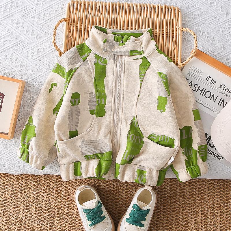 Kinder Langarm Set, Jungen Stehkragen Langarm Lange Hose Zweiteiler, Schicke Kleidung für Jungen Babys