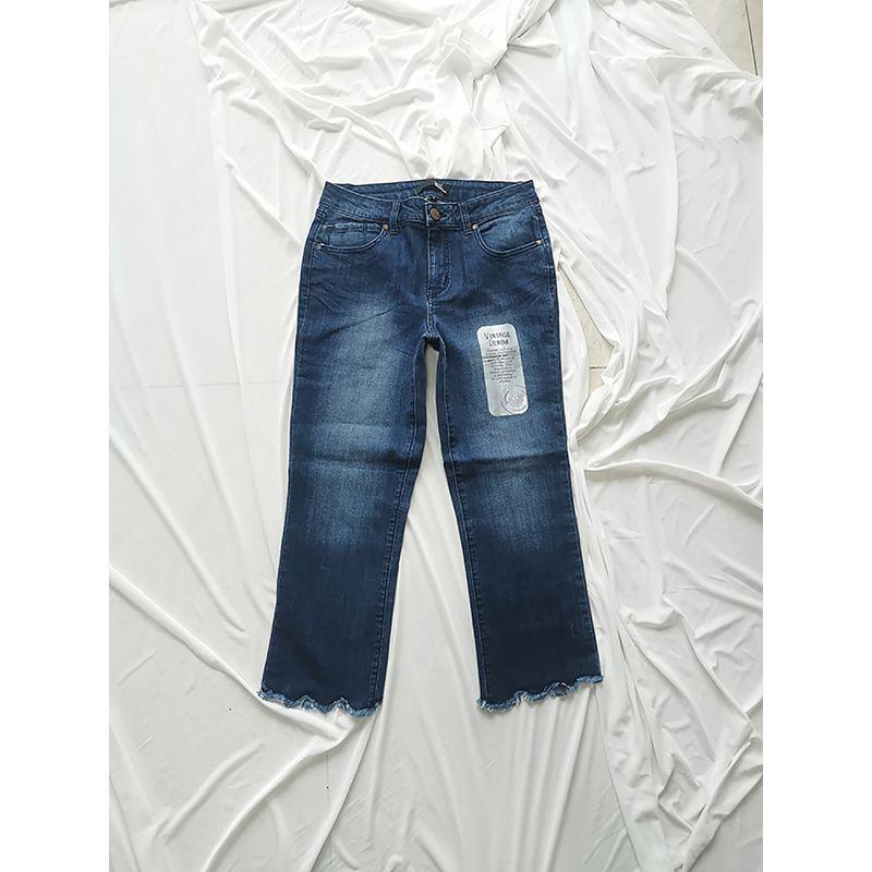 Summer Ultra-Thin Original Single 1822 Slim Fit Ankle Small Straight Lace Slim Fit Elastic Cropped Stretch Jeans