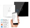 CNSKOU New Fashion EU/UK Waterproof Toughened Glass Panel Smart Home 1 Gang Touch WiFi Light Wall Switches for Smart Life