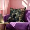 Game RResident EEvil Poster Credit Square DoubleSided Printed Pillow Case Bedroom Bedside Pillow Sofa Cushion Cover
