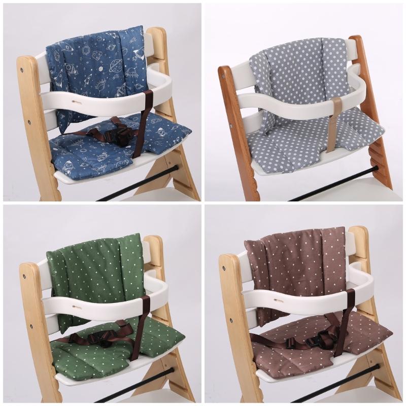 Bequemes Hochstuhlkissen, atmungsaktiver Baumwollbezug, rutschfeste Unterseite, universelles Hochstuhlkissen