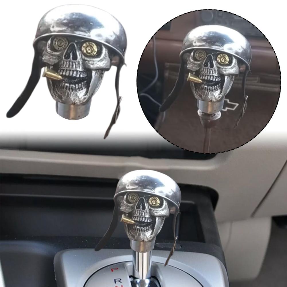 Car Gear Shift Knobs Skull Head Gear Manual Transmission Gear Shift Knob Shifter Lever Personality Modification Car Handle