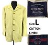 Mitsumine Italy Cotton Linen Spring/Summer Tailored Jacket Men’s L Light Green(USED)