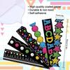 82Ft Black Brights Classroom Bulletin Board Border 72Pcs Colorful Chalkboard Border Trim Stickers for Back to School Office Decor