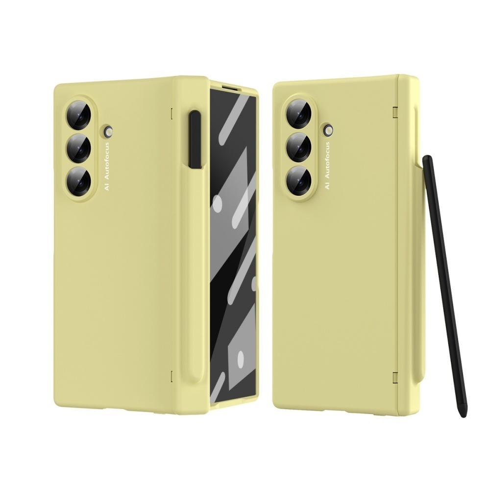 Matte Candy Color With Pen Slot Case for Samsung Galaxy Z Fold 7 6 4 3 Fold7 Screen Protector Film Hard PC Shockproof Cover