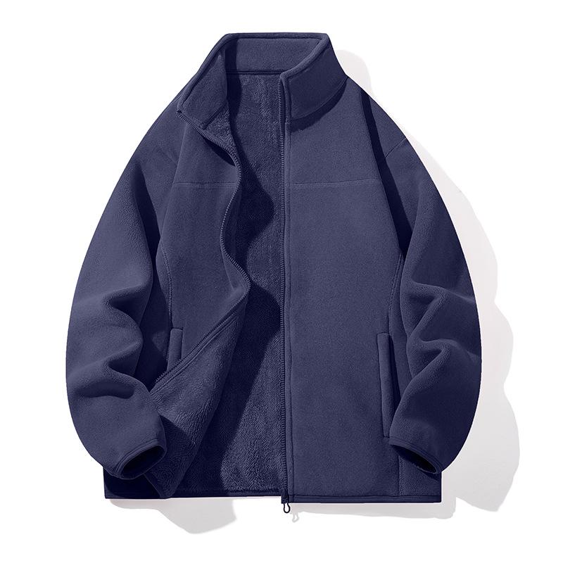 Couple's Plus Velvet Thickened Sherpa Fleece Jacket - Warm, Woolen, Coral Fleece Coat for Men & Women