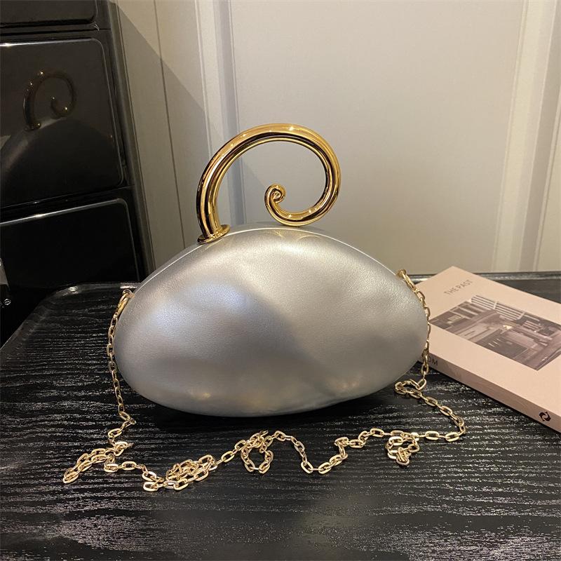 French Evening Handbag for Women Fashion Chain Shoulder Messenger Bag Wedding Party Clutch Purse Ladies Dinner Bag