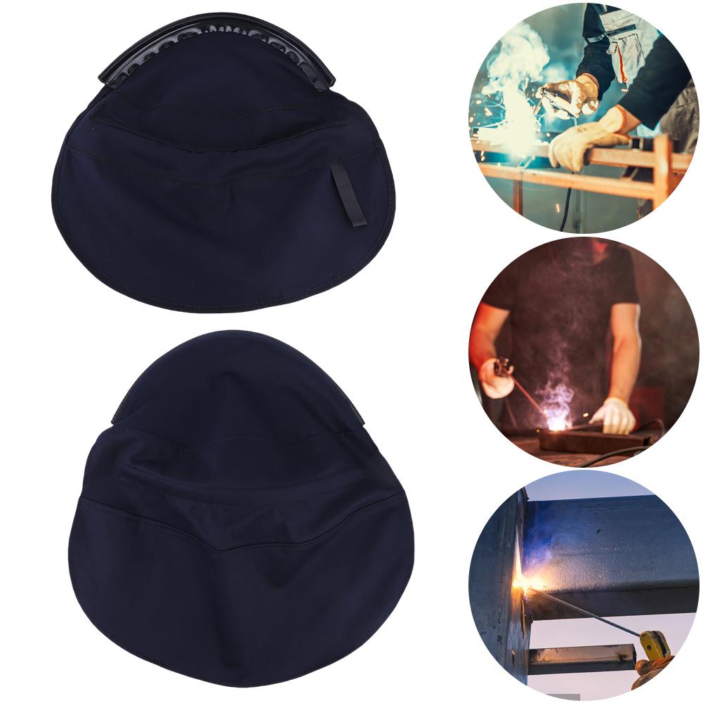 Cubierta para Casco de Soldadura con Sello de Presión Algodón FR Capucha Cubierta Trasera para Casco de Soldador Gorra Sombrero Cosas