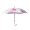 Children's Rounded Corner Umbrella: Long Handle, Automatic, Double Layer, Black Glue—Perfect for Sun and Rain.