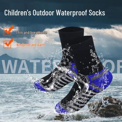 Teen Waterproof Hiking Socks: Ideal for Outdoor Adventures, Stream Crossing, Wading, Boating, and Mountaineering—Windproof & Sandproof.
