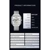 Luxury Men's Quartz Watch Fashion Square Case Week Date Display Waterproof with Silicone/Mesh Band Casual Wristwatch for Men