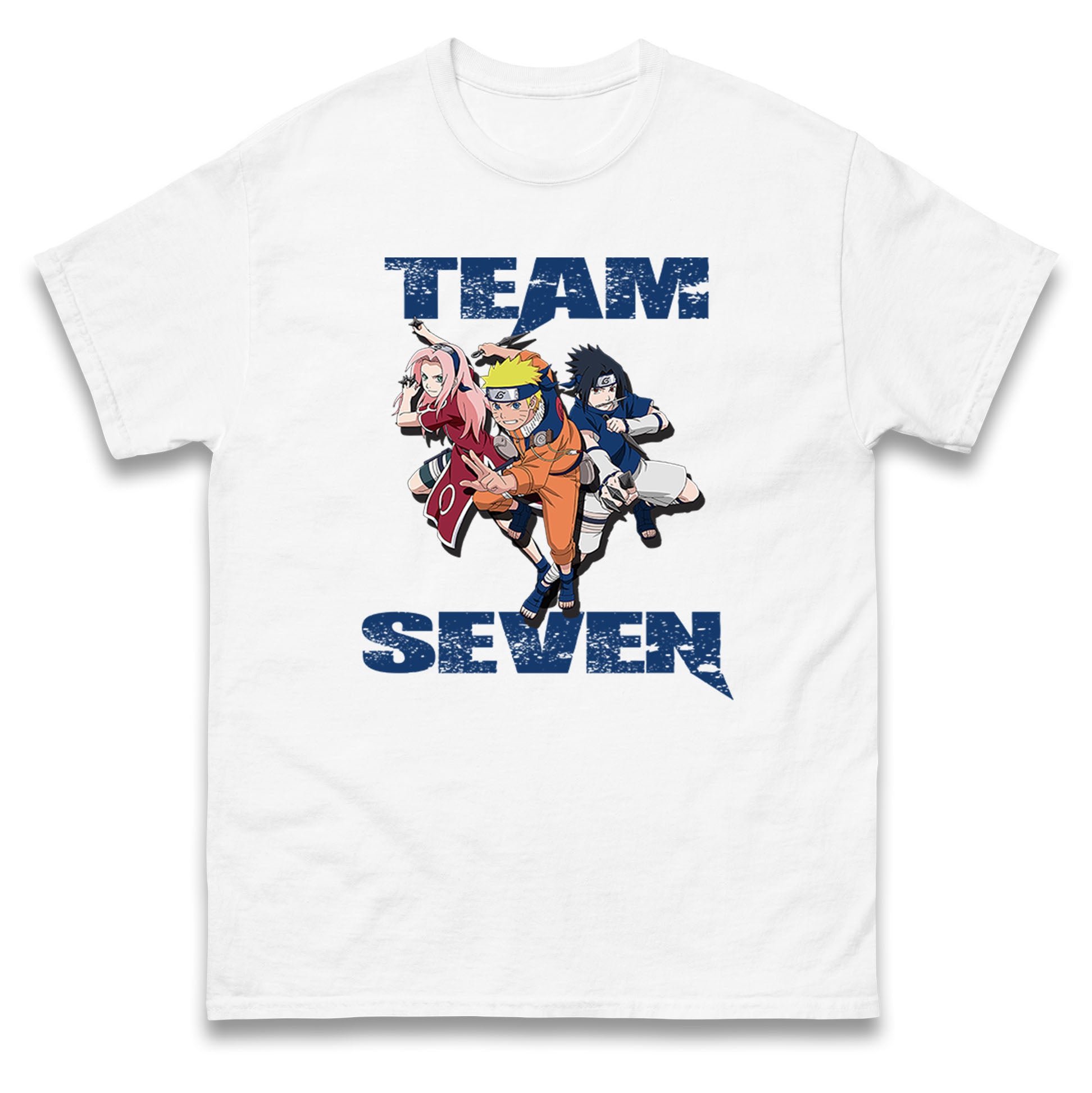 Naruto Shippuden Team 7 Mens T Shirt Womens Tops Tees Sakura Haruno, Sasuke Uchiha, Naruto Top 2XL