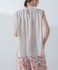 Nano Universe Shoulder Gathered Bowtie Size Blouse, S, Off-White