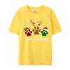 Merry Christmas Dog Paws Lights Buffalo Plaid Leopard Xmas TShirt Tops Tees Cotton Tee Short Sleeve TShirts Unisex